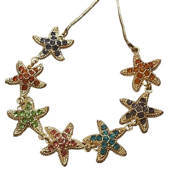 NWOT CHARTER CLUB Gold-Tone Crystal Starfish Slider Bracelet - Picture 2 of 4